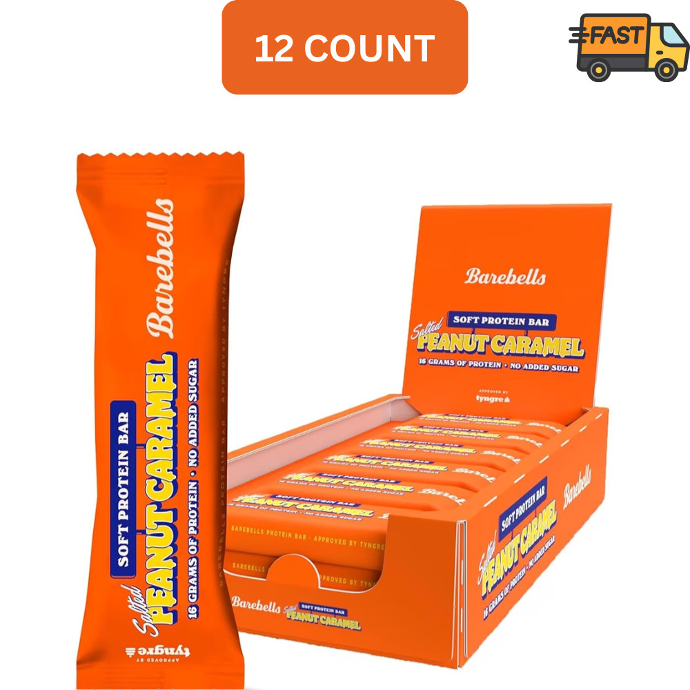 Barebells Soft Protein Bars Salted Peanut Caramel 12 Count 20g Protein