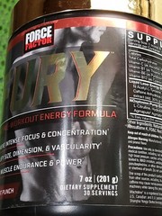 Force Factor – VOLCANO FURY Pre-Workout – Fruit Punch – 30 Serv – Exp 3/2026