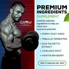 Grow Vitamin Testosterone Booster, Stamina-Energy-Strength