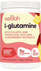 Wellah L-Glutamine Strawberry Lemonade (50 Servings) – Sweetened with Stevia