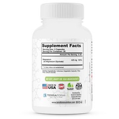 Advanced Magnesium Glycinate 425mg, 100% Chelated, 60 Capsules – Promotes Restfu