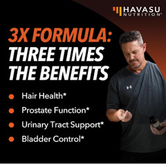 Saw Palmetto Supplement | 3X Formula With Stinging Nettle & Pumpkin Ext 120 Caps