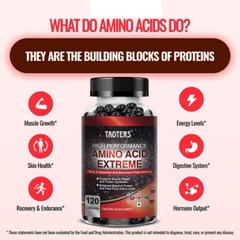 Amino Acid 2600MG With Essential Branched Chain Aminos,Supports Muscle Repair