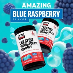 Force Factor Creatine Monohydrate 150 Count (Pack of 1), Blue Raspberry