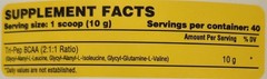 Metabolic Nutrition TRI-PEP BCAA 15oz Size (40 Serv) Natural Lemon BEST BY 11/26