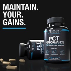 Testosterone Booster, Estrogen Blocker, Liver Support Supplement, Natural PCT