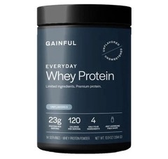 Gainful Everyday Whey Protein Powder, 14 Servings/13.9 oz, Unflavored, Exp. 1/27