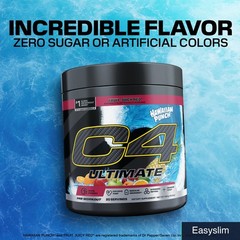 Pre-Workout Energy Powder 300mg Caffeine Hawaiian Punch Sugar-Free 20 Servings