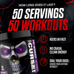 the Curse! Pre Workout Powder for Men & Women, Caffeine, Beta-Alanine, Creatine,
