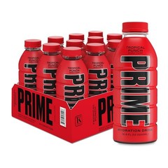 PRIME Hydration – Electrolyte Enhanced Sports Drink – Tropical Punch, 12 Bottles