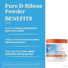 Doctor’s Best D-Ribose with Bioenergy 8.8 Ounce (Pack of 1), Unflavored