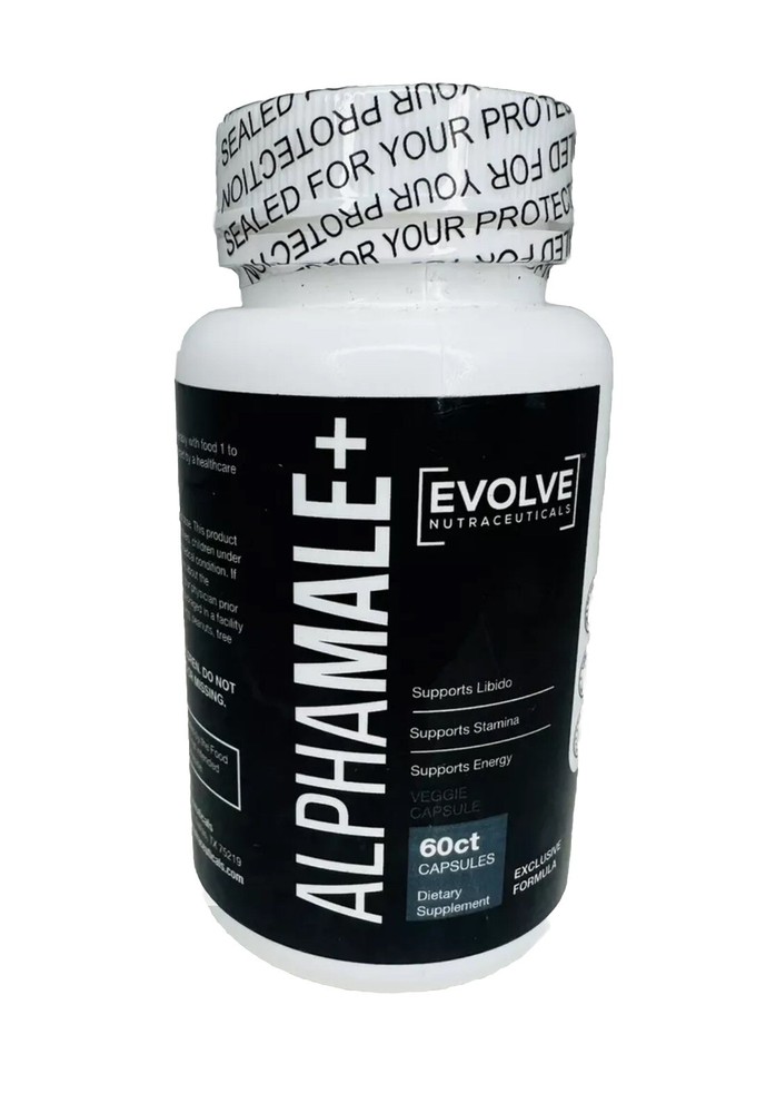 Evolve Nutraceuticals Alpha Male + 60 Count Capsules Dietary Supplement