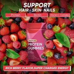 Oaka Protein Gummies 20G Protein Per Day Zero Sugar Mixed Berries Flavor Daily