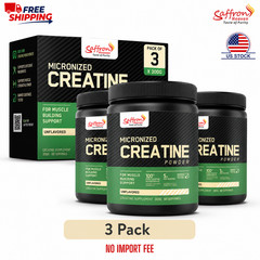 3PACK SAFFRON HEAVEN MICRONIZED CREATINE MONOHYDRATE POWDER 300G | UNFLAVORED