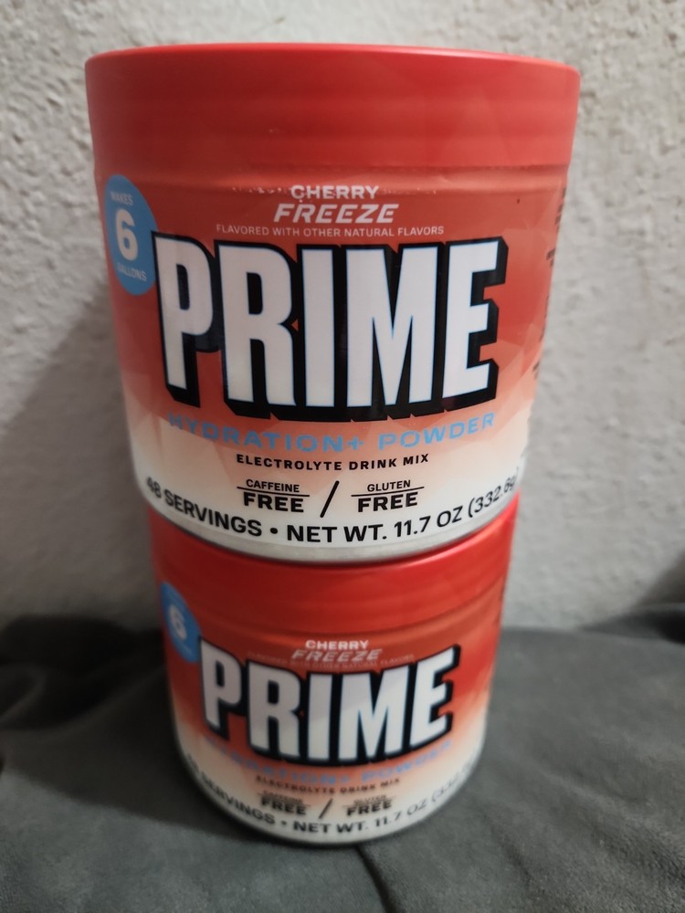 PRIME Hydration Powder Cherry Freeze Electrolyte Drink Mix Caffeine Free 2 Pack