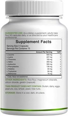 Essential Amino Acids (EAA) 2000mg Per Serving, 300 Capsules – Unflavored -…