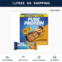 Pure Protein Chocolate Peanut Butter Bars – 20g Protein, Gluten Free