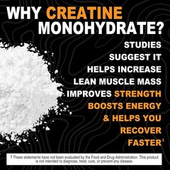 Pure Creatine Monohydrate Powder – 40 Servings, Micronized, Lab Tested
