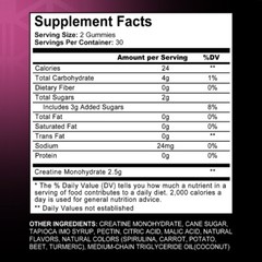 Creatine Monohydrate – Increase Strength & Build Muscle, 60 Gummies