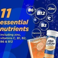 Alka-Seltzer Energy Boost: Caffeine & Guarana, B Vitamins, Supports Mental…