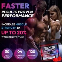 AEQNJV Creatine Gummies Monohydrate Complex 9000MG, Pre-Workout for Men Wome…