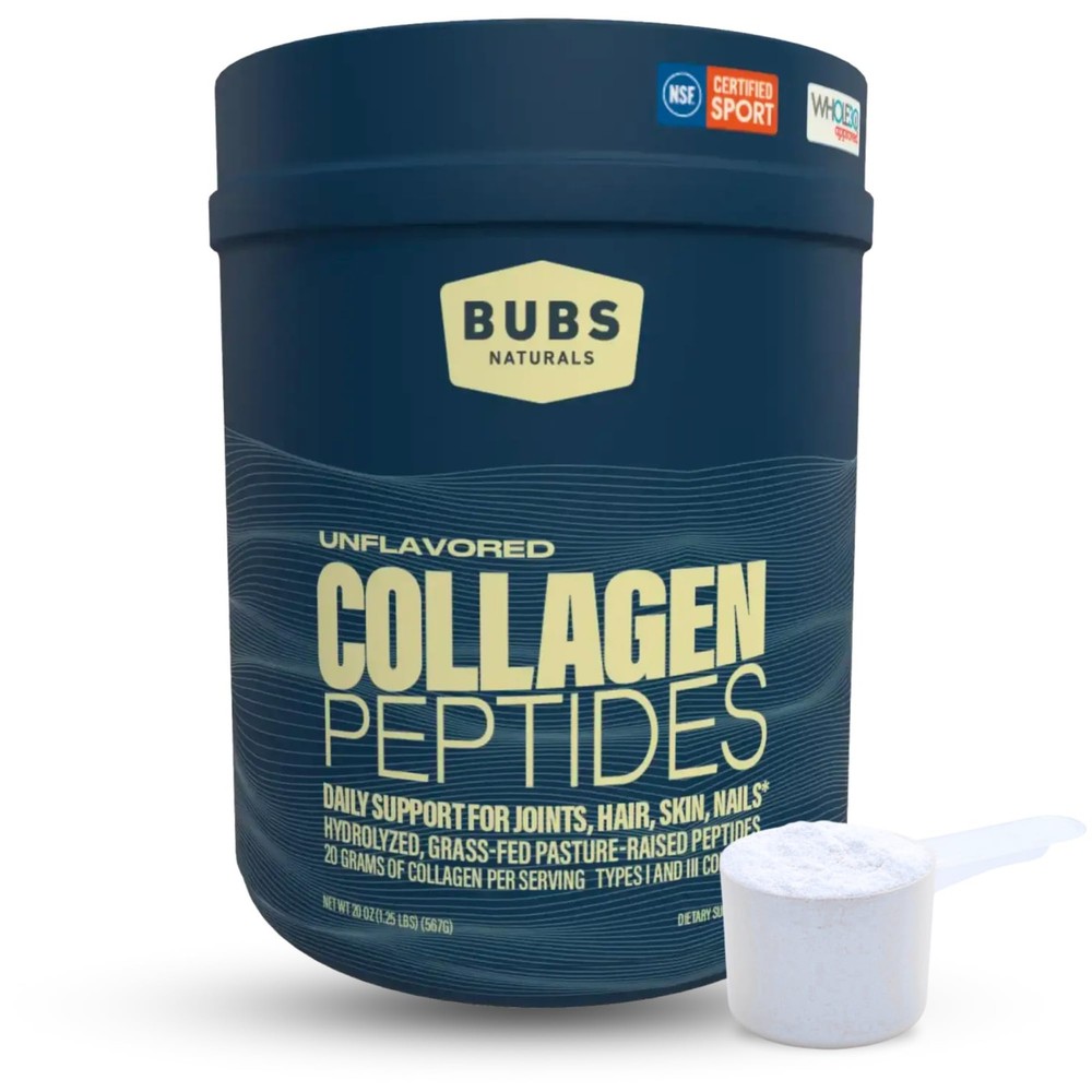 BUBS Naturals Collagen Peptides Powder, 1.25 Pound (Pack of 1), Multicolored