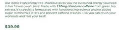 Bloom HIGH ENERGY PRE-WORKOUT 7 oz Size (30 Ser) Sour Peach Rings BEST BY 8/26