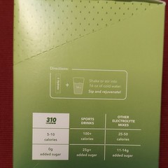 310 Hydrate Electrolyte Drink Mix Sticks Lemon-Lime Sugar-Free 30 Count