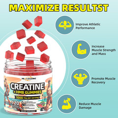 Creatine Monohydrate Gummies HMB Supplements for Men – Creatine and HMB Suppleme