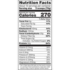 Genuine Vanilla Crème Protein Powder 1.93lb 32g Protein NSF Certified