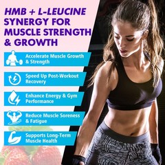 BVIVLOO HMB and L-Leucine Gummies – 3000mg Combined HMB & L-Leucine per Servi…