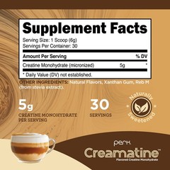 Perk Creamatine (Caramel Macchiato) 30 Servings – Flavored Creatine Monohydrate