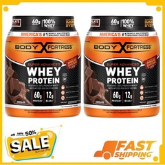( 2 Pack ) Body Fortress Super Advanced 100% Premium Whey, Chocolate, 1.78lb