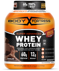 Body Fortress Super Advanced Whey Protein Powder, Chocolate, 3.9 lb