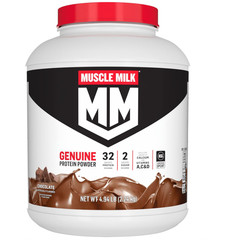 Muscle Milk Chocolate Protein Powder 4.94lb 32g Protein Low Sugar Snack