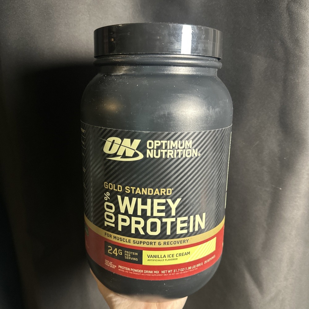 Optimum Nutrition Gold Standard 100% Whey Protein Vanilla Ice Cream 24g 31.7oz
