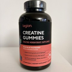 LEGION Creatine Monohydrate Gummies Supplement Blueberry Raspberry EXP 06/2027
