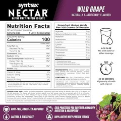 Syntrax Nectar Whey Protein Isolate 2Lb Zero Carbs Fat Lactose Gluten Free Fl…