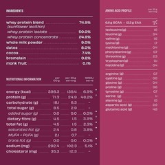 The Whole Truth Whey Protein Isolate+Concentrate Light Cocoa 1 kg Easy to Digest