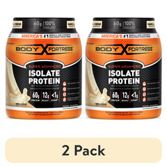 2 pack Body Fortress Super Advanced 100% Ultra-filtered Isolate Protein Vanilla
