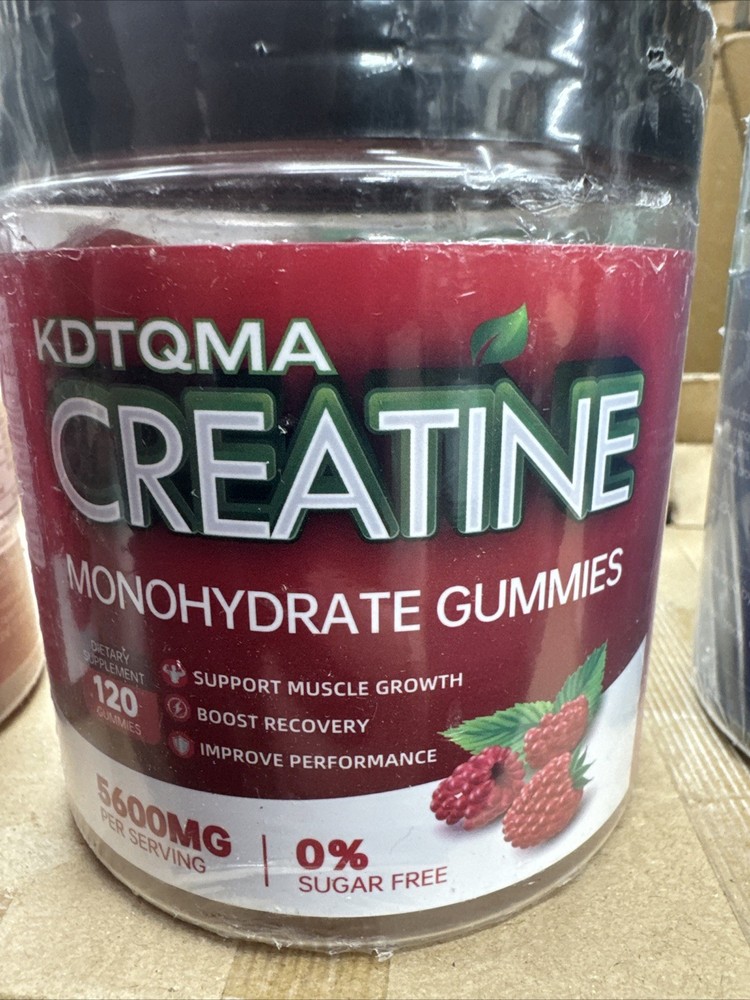 Creatine Monohydrate 5000mg Gummy 120 Count Gummies Sugar Free Expires 9/26/26