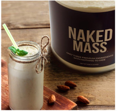 Naked Mass Weight Gainer Protein Powder 8LB 1250 Cal NSF GMO Free