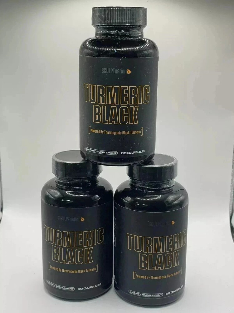 2 Pack, Turmeric Black Sculptnation Fatigue Muscle Build FatBurn Bloating Treat