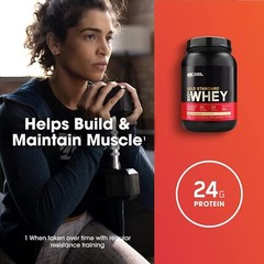 Optimum Nutrition Gold Standard 100% Whey Protein Powder – Vanilla Ice Cream…