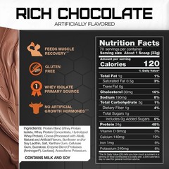 5lb Rival Whey Protein Powder – Instantized Rich Chocolate Flavor, Gluten-Free