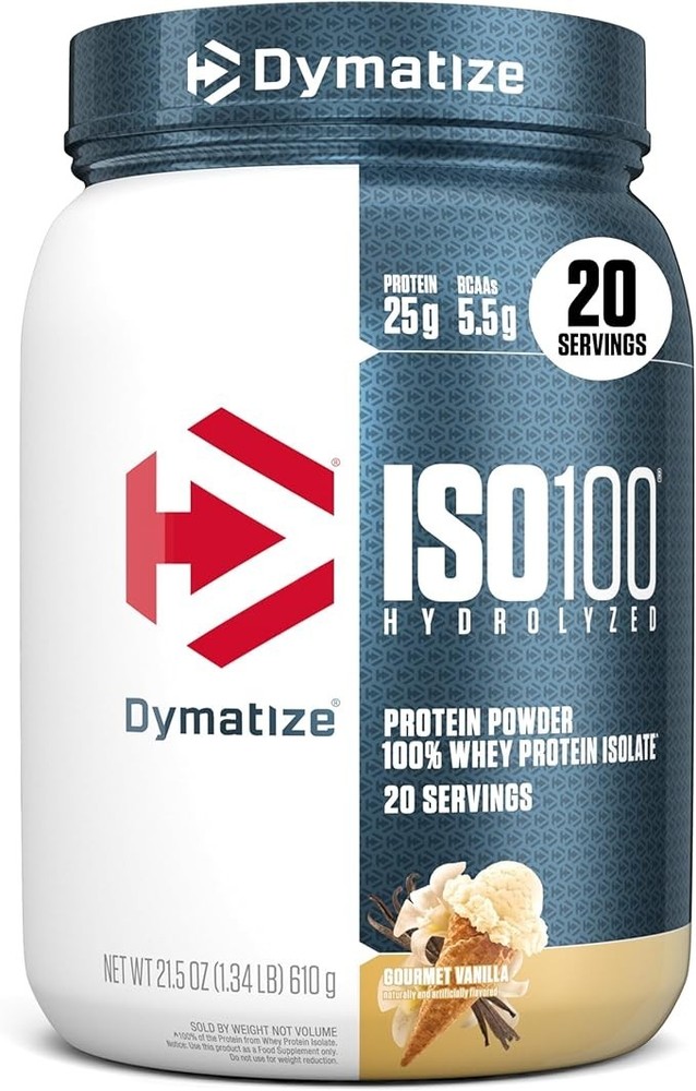Dymatize ISO100 Hydrolyzed Whey Protein Powder, Gourmet Vanilla, 100% Isolate