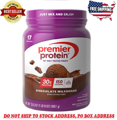 Premier Protein 100% Whey Powder, Chocolate Milkshake, 30g Protein, 29 Servings