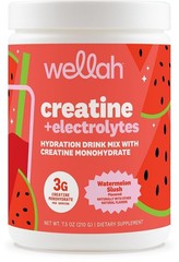 Wellah Creatine + Electrolytes Powder – Strawberry Lemonade – 30 Servings
