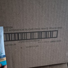 Liquid I.V. Hydration Sugar-Free Drink Mix Sticks White Peach Box 300