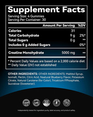 Creatine Monohydrate Gummies for Men & Women 5000 Mg, 3Rd Party Tested, Creatine